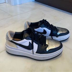 NIKE Air JORDAN Low Elevated Sneakers- LIKE NEW! Size 8 Black/White/Silver